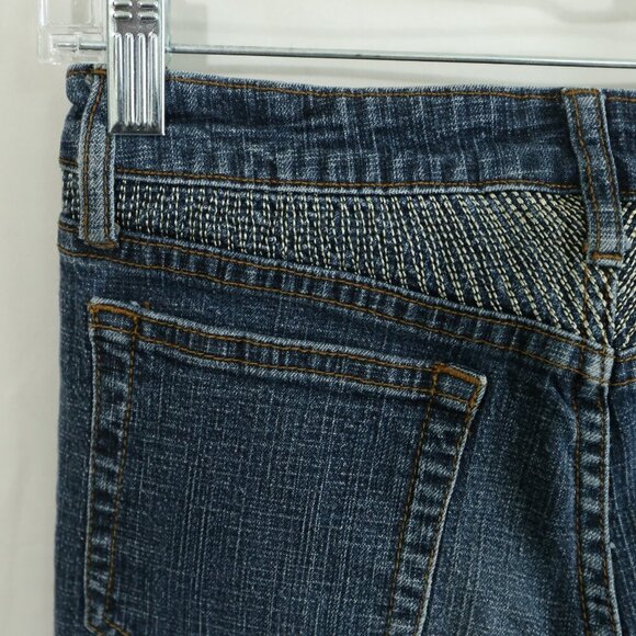 Y2K Clash Jeans USA Kids 12 Butterfly Embroidered Flare Jeans 26x26 Red Stripe - Picture 10 of 12